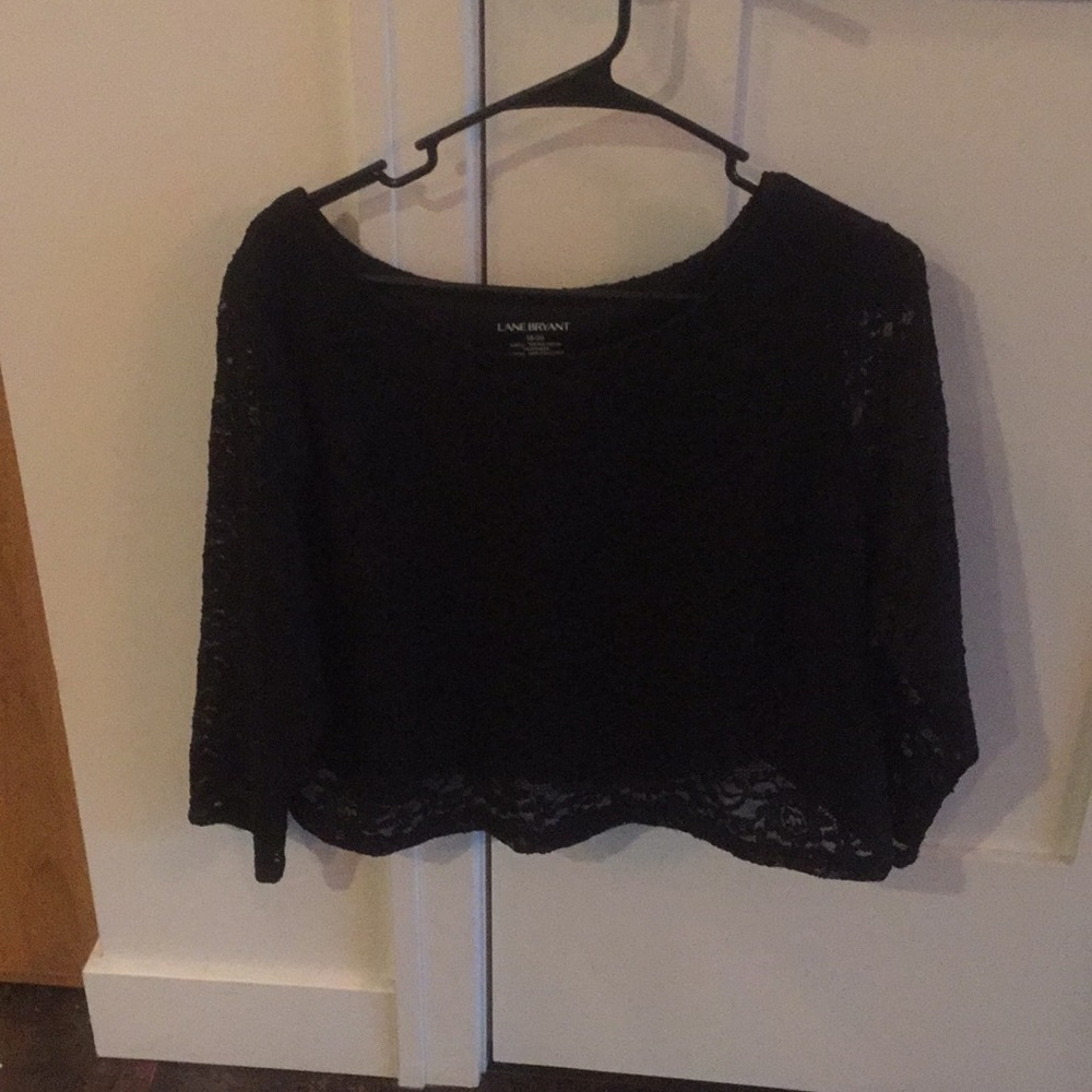 Lane Bryant cropped lace top